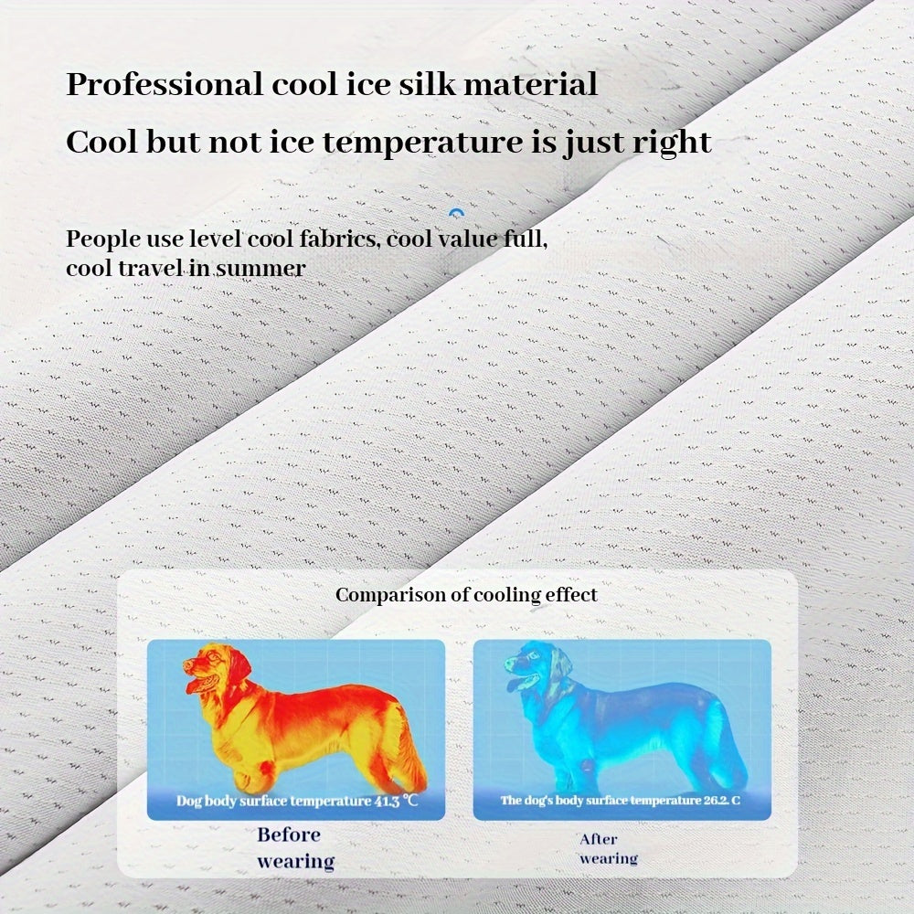 3-In-1 Dog Cooling Kit: Breathable Vest & 2 Freezable Chew Toys For Medium/Large Breeds - Zip Closure, Cotton Blend