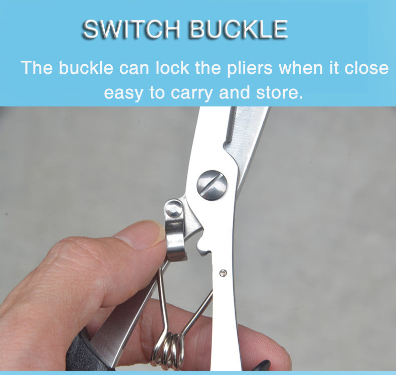 Saltwater Resistant Fishing Pliers with Split Ring Hook Removers, Lanyard & Sheath - Essential Fishing Gear Accessories for Easy Tackle Management