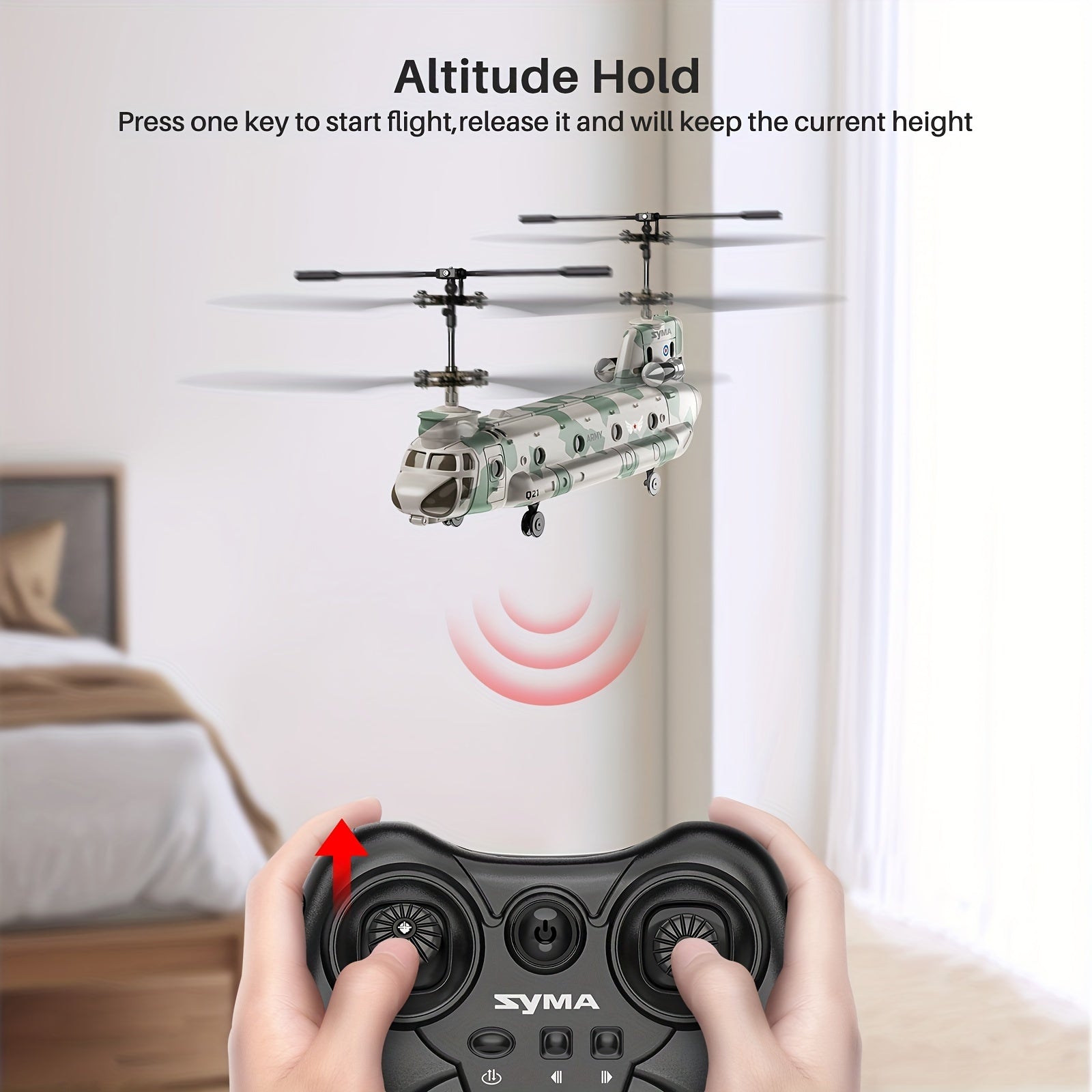 SYMA RC Helicopter Toy, Remote Control Helicopter Q21 Aircraft With Altitude Hold, One Key Take Off/Landing, 3.5 Channel, Gyro Stabilizer, RC Airplane Toys For Kid Boy Girl Beginner Playing Indoor