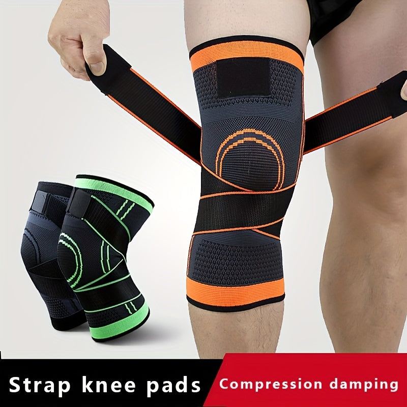 1pc Strap Knee Protector Sports Knee Support Adjustable Compression Breathable Joint Protection Sports Knee Protector Strap Compression Basketball Running