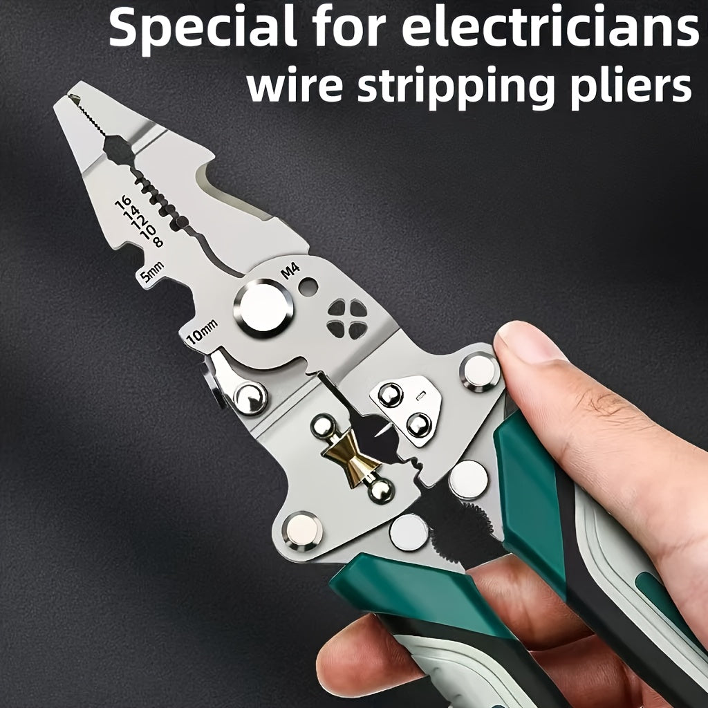 1pc Heavy-Duty Industrial Wire Stripping Pliers -