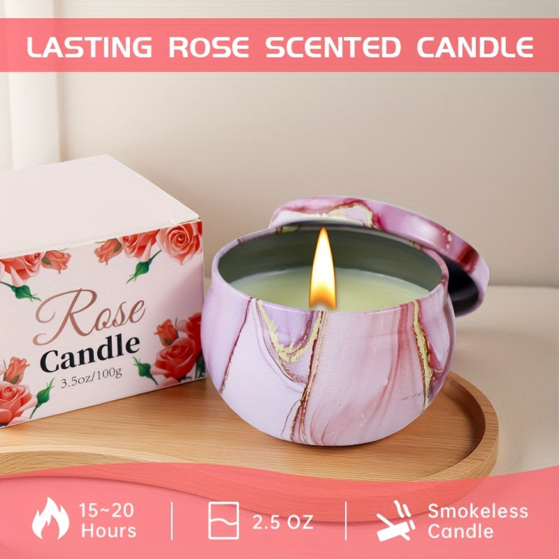 Bath Gift Set with Rose Scented Candles, Dried Flowers, Bath Salt Balls, Water Cups, Eye Masks, Gift Cards, Blankets, Soaps, Socks, Hair Ribbons, Can Be Used As Birthday, Christmas, Mother's Day, Valentine's Day Gifts for Fam