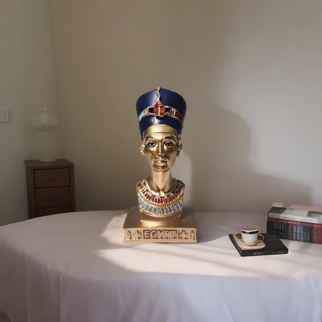 1pc Exquisite Cleopatra Resin Figurine - Home, Room, Garden Decoration, Tourist Souvenir, Bookcase Art - Unique Holiday Gift, Collectible Statue