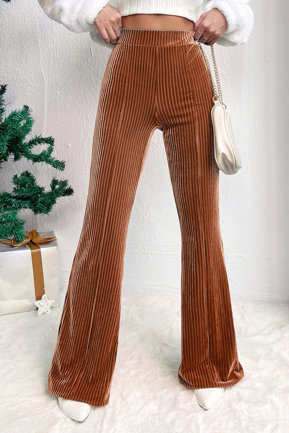 Chestnut Corduroy Flare Bottoms FB