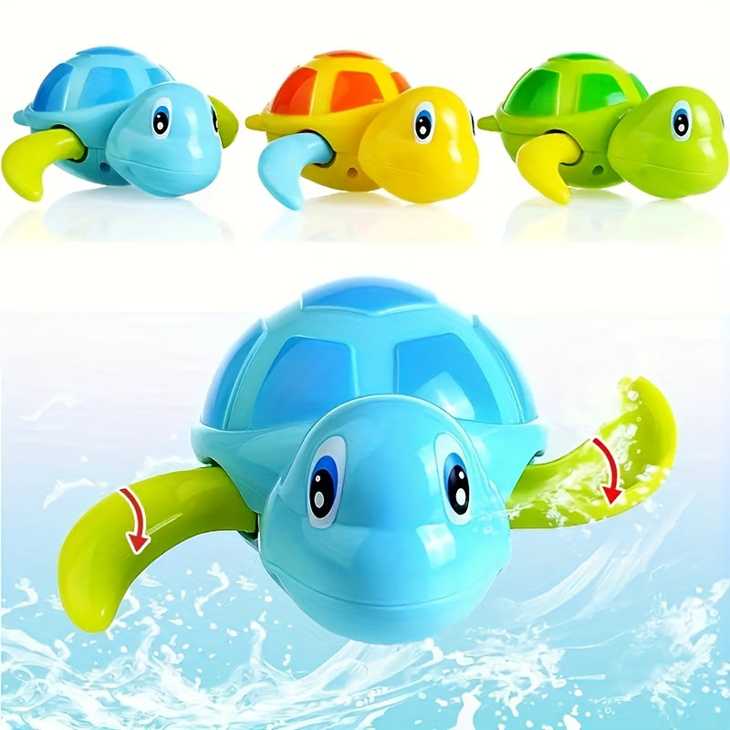 3-piece set,Bath Swimming Turtle Toy for Baby Toddler, Wind Up Chain Bathing Water Toy, Swimming Bathtub Pool Cute Swimming Turtle Toys for Boys Girls.
