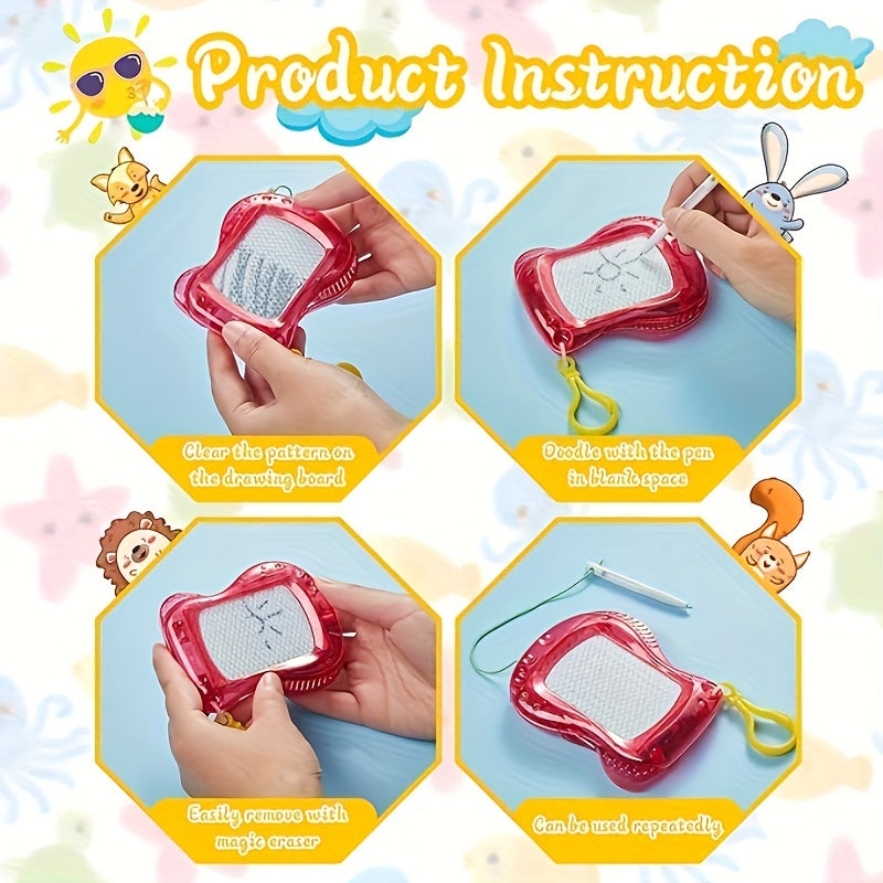 Mini Magnetic Writing Board, Drawing Board, Mini Buckle Small Gift Toys, Suitable Party Gifts, Buckle Colors Are Random