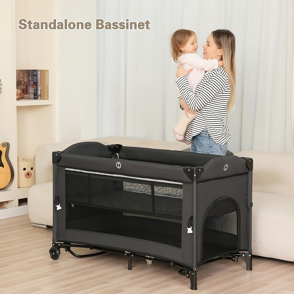 5 in 1 Baby Bassinet Beside Sleeper, Pack and Play Bassinet, Beside Sleeper