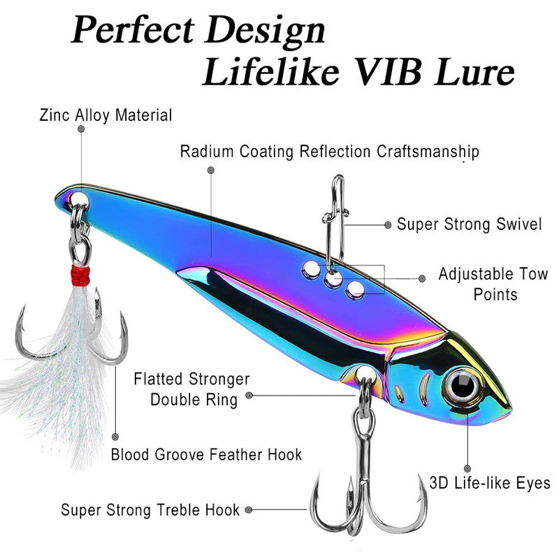 3D Fishing Lures with Reflective Coating - Premium Copper Alloy & Stainless Steel Construction for Successful Catches
