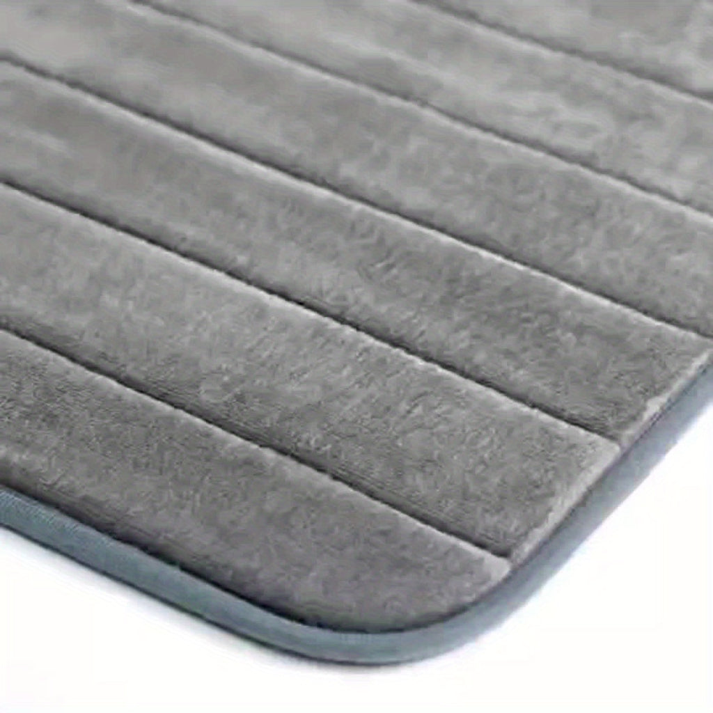5pcs Ultra Absorbent Luxury Memory Foam Bath Mat Set - Plush, Non-Slip, Soft Polyester Blend Rugs - Machine Washable, Quick Dry, Ideal for Sink, Tub, Shower, Toilet, Bathroom Mat in Black, Dark Gray, Light Gray, Blue, Brown