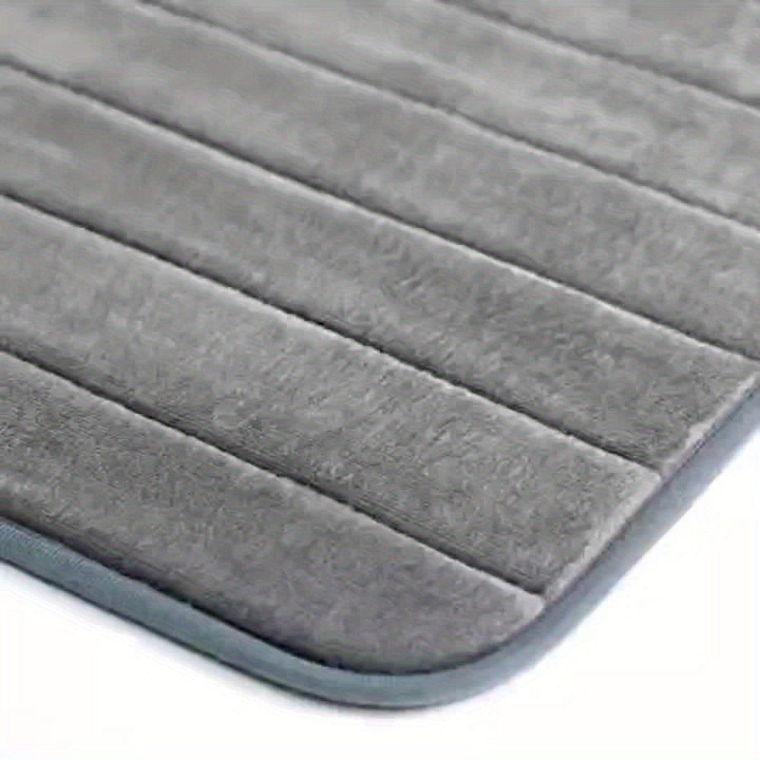 5pcs Ultra Absorbent Luxury Memory Foam Bath Mat Set - Plush, Non-Slip, Soft Polyester Blend Rugs - Machine Washable, Quick Dry, Ideal for Sink, Tub, Shower, Toilet, Bathroom Mat in Black, Dark Gray, Light Gray, Blue, Brown