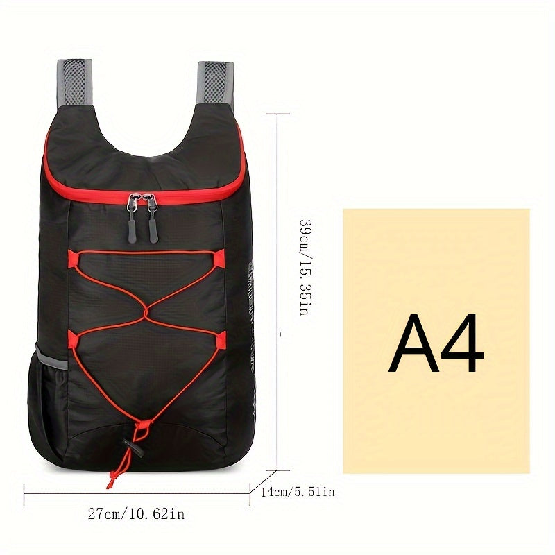 Small Portable Multifunctional Sports Backpack, Foldable Lightweight Waterproof Storage Bag For Men Outdoor Camping Hiking Travel Backpack