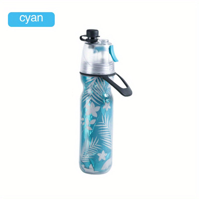 Creative Double-layer Sports Spray Water Bottle, Dual-purpose Plastic Squeeze Spray Bottle For Summer Outdoor Sports