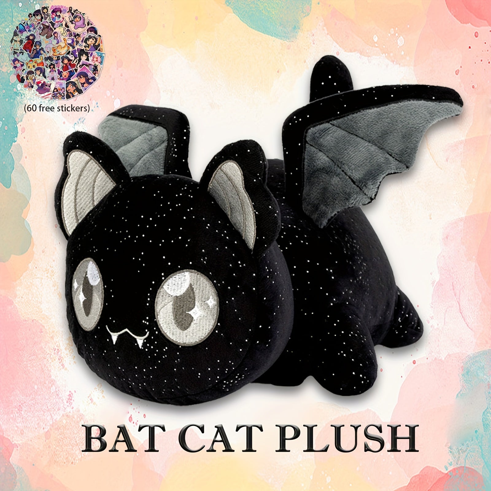 Mee-Meows Collection: Festive Cat Plush Toys - Bat, Spider, Mummy, Purple Sugar Skull, Zombie, and More - Great Gift for Kids & Fans - Ages 0-3