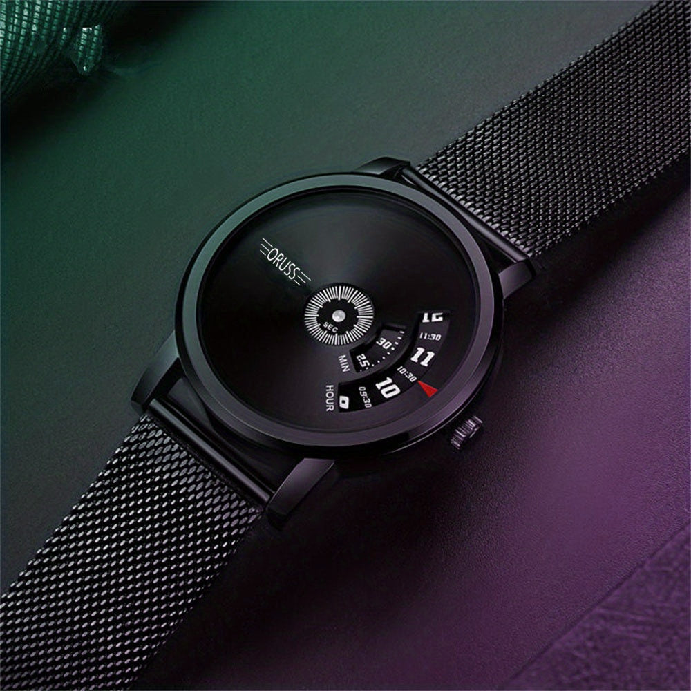 New technology personality trend high-grade men's watch  cool handsome everything durable mesh belt sports youth student men's watch