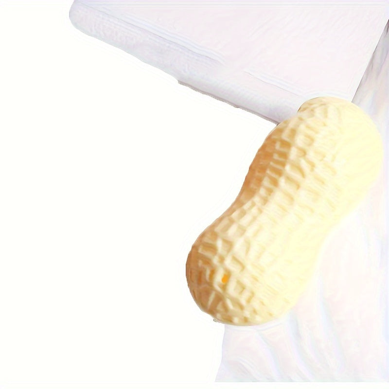 Durable Vinyl Chew Toys for Dogs - All Breed Sizes, Teeth Cleaning & Gum Soothing, Training & Play Peanut Patterned Dog Toy Set