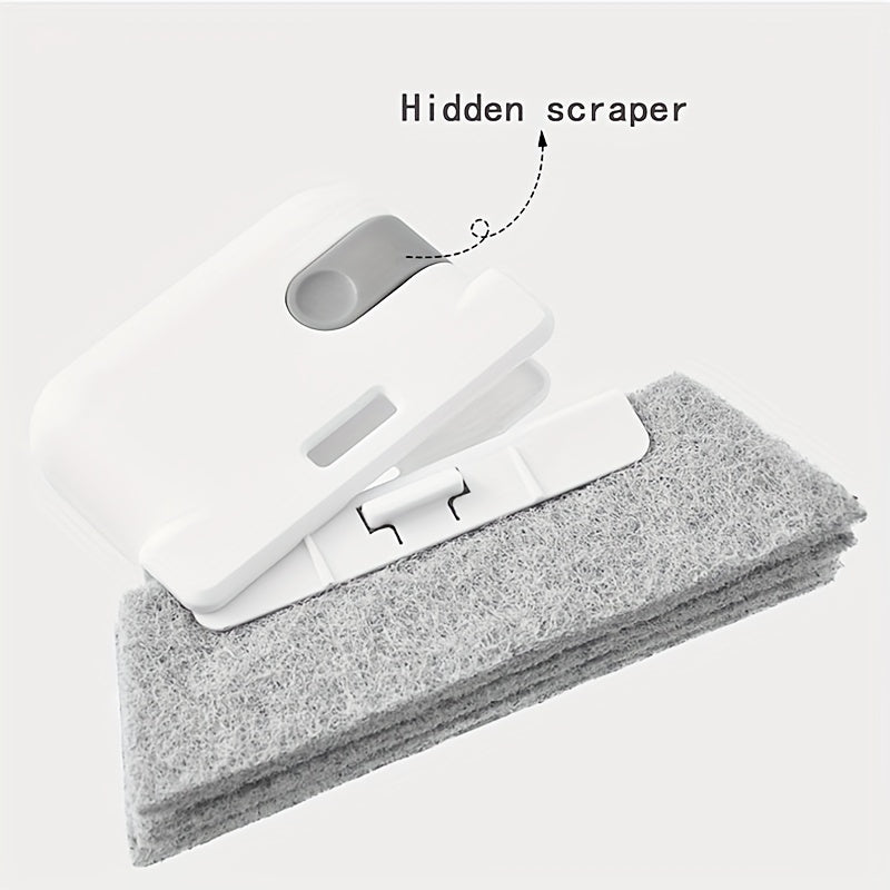 1pc Premium 2-in-1 Window Slot Cleaning Master - Detachable Door and Window Slot Brush, Glass Window Slot Dead Corner Cleaner, Window Sill Gap Brush, Reaches Tight Spaces, Easy to Clean, Durable and Long-Lasting