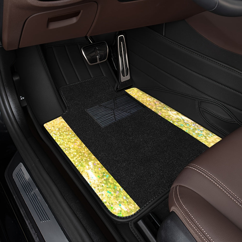 Muchkey Universal Fit Automotive Floor Mats fits Most Cars, SUVs, and Trucks, Colorful Outline Design Full Set Floor Liners