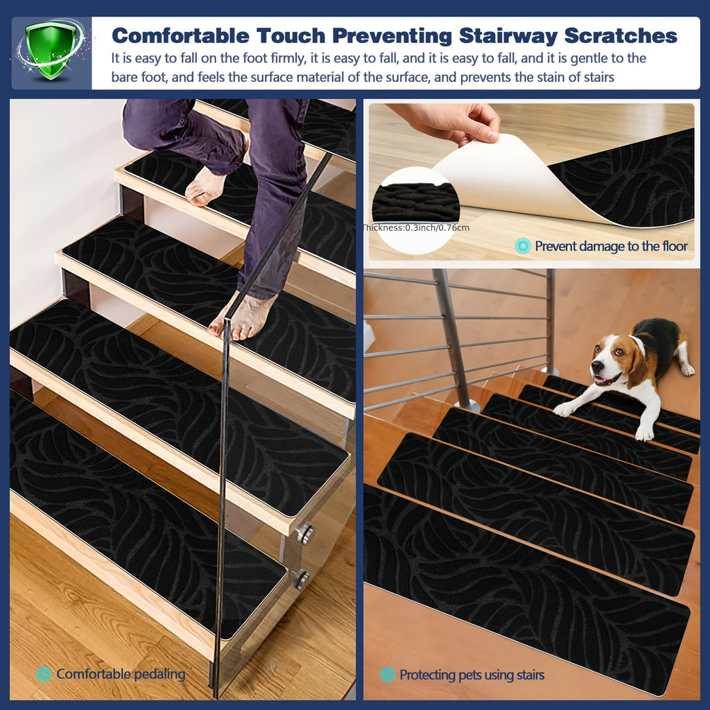 7/15pcs Stair Treads, Reusable Carpets, Durable Stair Runners, Washable Rugs, For Wood Step Pet Staircase Home Room Supplies Spring Decor Gift