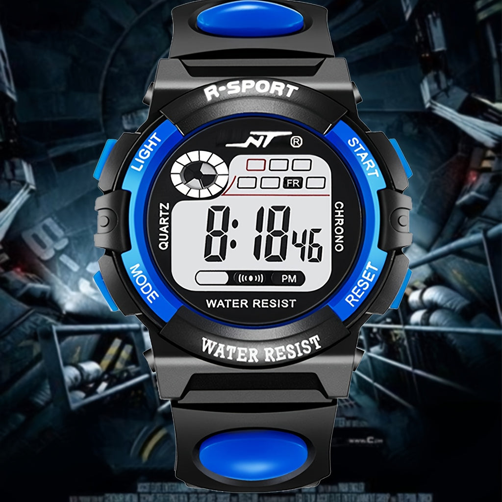 Vibrant Youth Watch - Luminous Digital Timepiece with Multifunctional Features for Middle School Students, Boys, and Girls, High School, Casual Wear, Water-Resistant, and Easy-to-Read Display
