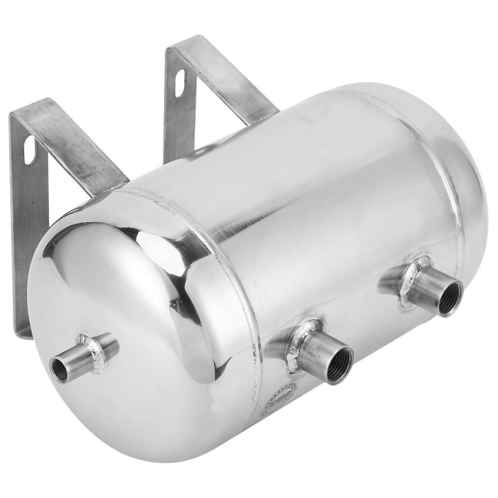 High-Pressure 1.32gal Stainless Steel Gas Storage Tank with 4-Port Air Reservoir, Durable for Industrial & Automotive Use - 1/4NPT