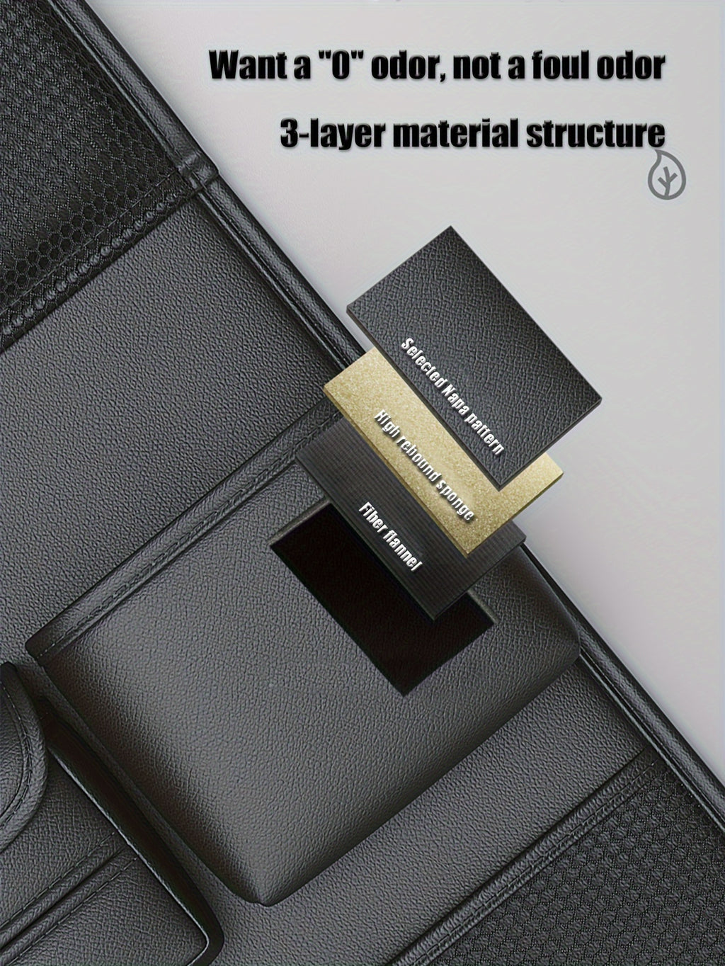 1pc/2pcs Heavy-Duty PU Leather Car Backseat Organizer with Foldable Table Tray