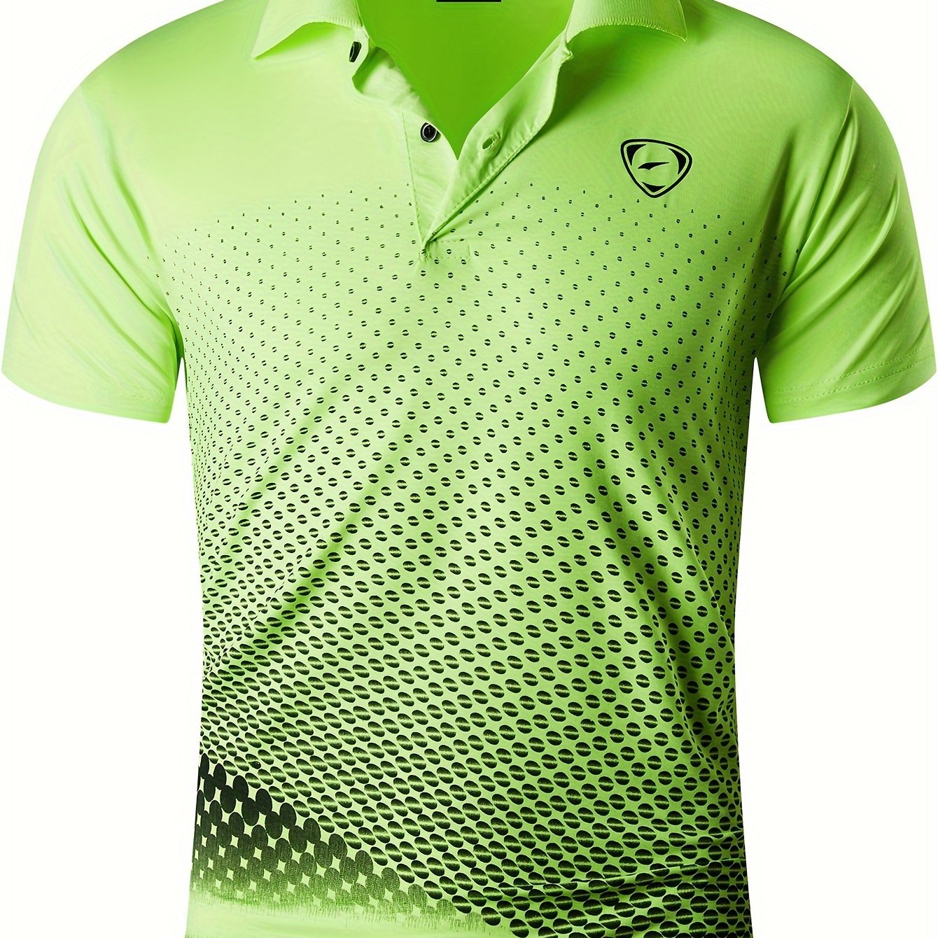 Jeansian Men's Lightweight Breathable Sport Shirt - Vibrant Orange All-Over Dot Print