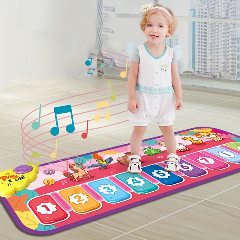 Kids' Interactive Piano Keyboard Dance Mat - Battery-Powered, Early Learning Toy For Ages 3-6, Perfect Birthday Gift Piano For Kids Musical Toys For Toddlers