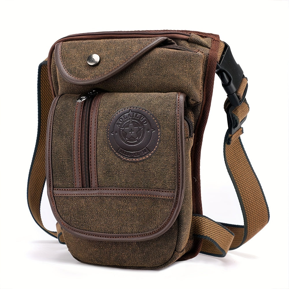 Lightweight High Quality Canvas Drop Leg Bag - Adjustable Tactical Military Waist Pack