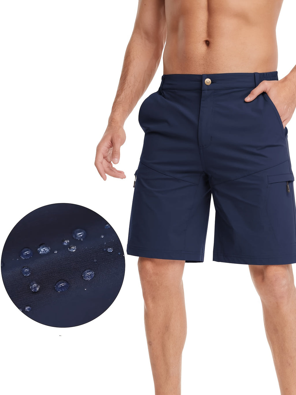 Lightweight, Breathable Men's Nylon Sports Shorts with Moisture-Wicking, Water-Resistant, and Pockets for Hiking, Running, Training, Golf, Cycling, Daily & Casual Wear, Spring, Summer, Fall, Winter
