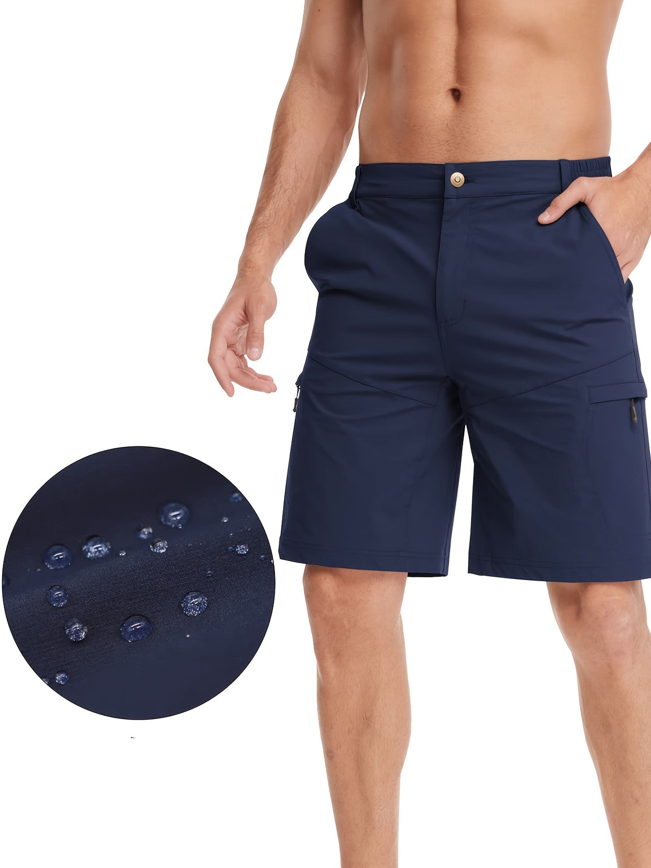 Lightweight, Breathable Men's Nylon Sports Shorts with Moisture-Wicking, Water-Resistant, and Pockets for Hiking, Running, Training, Golf, Cycling, Daily & Casual Wear, Spring, Summer, Fall, Winter
