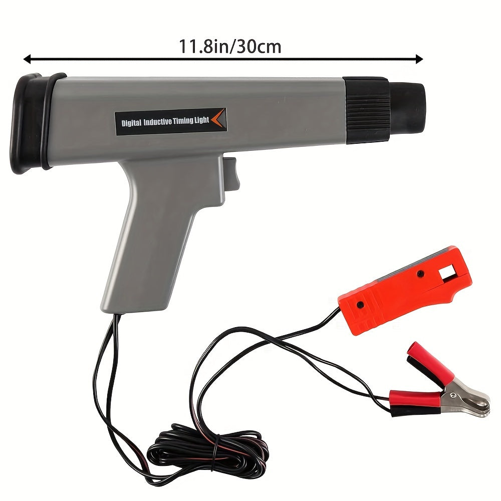 12V Digital Timing Light, KZYEE KT60 LED Display Automotive Ignition Timing Light For 9V-16V Ignition System Strobe Lamp Detector, Portable Timing Check Auto Vehicle Motorcycle Marine Repair Tool