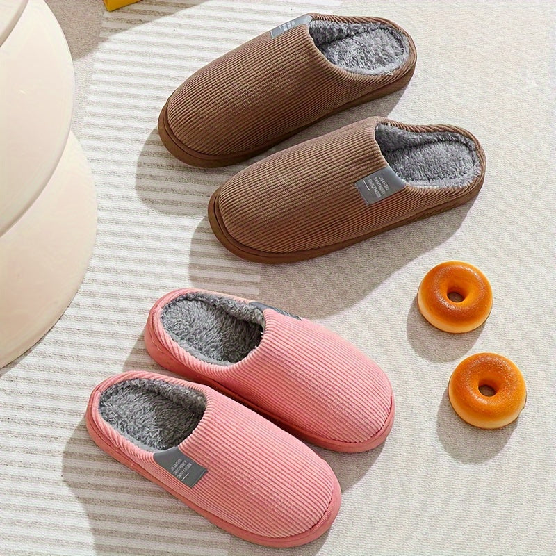 Women's & Unisex Plush Slip-On Slippers