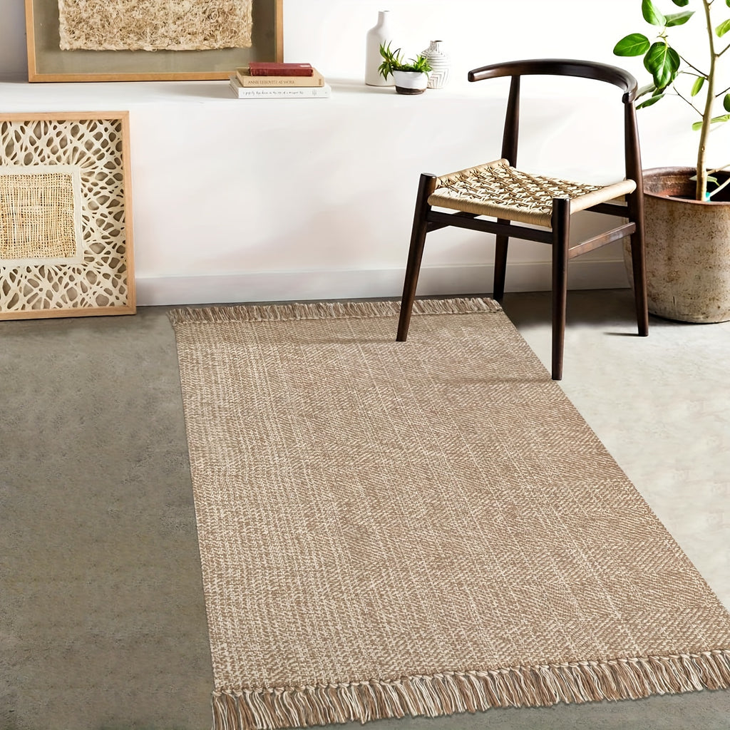 Washable Runner Rug 2x6 Ft Woven Runners For Hallways Farmhouse Kitchen Rug Natural Brown Braided Entryway Runner Rugs Floor Carpet Runners For Indoor Foyer Bedroom Laundry