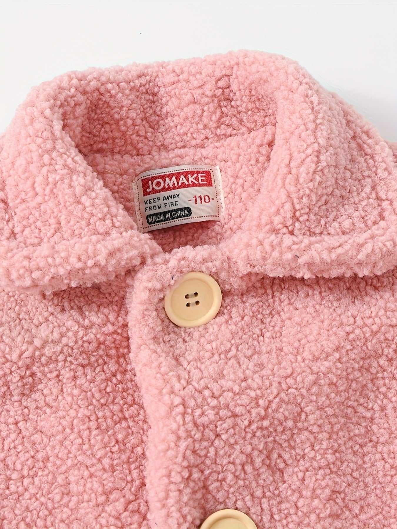 JOMAKE Girls' Winter Coat - Pastel Pink & Ombre Jacket with Button Front Closure,