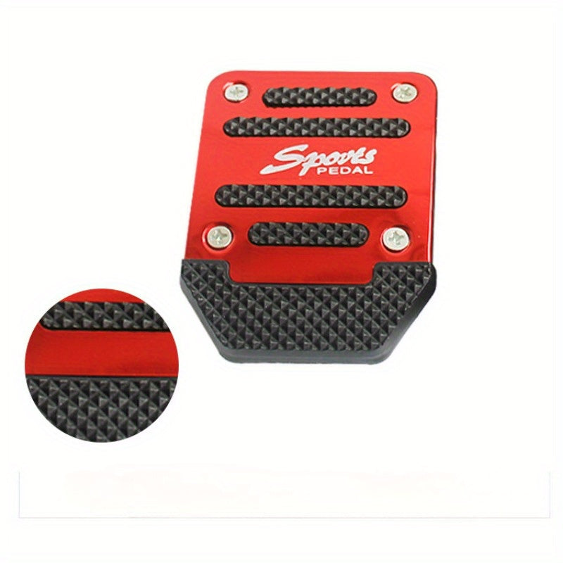 3pcs High-Performance Aluminum Alloy Automotive Pedals - Anti-Skid, Easy Installation, Enhanced Grip for Manual Clutch and Accelerator, Suitable for Most Vehicles