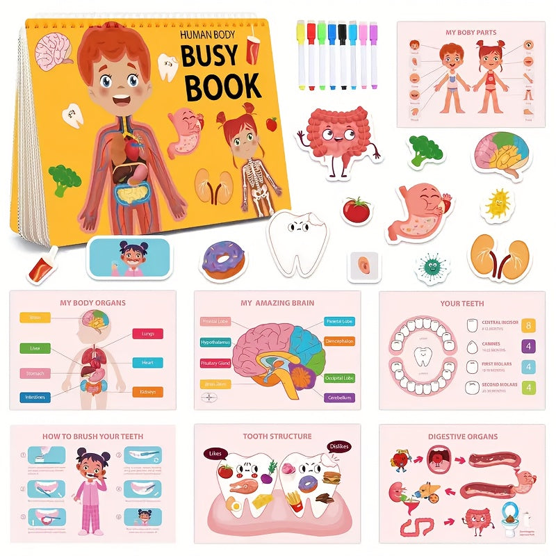 Shining Energy Busy Book: Preschool Learning Activities Kids Age 3 4 5 Toys Newest 32 Themes Educational Autism Learning Material Gifts Boys Girls Halloween Christmas Gift