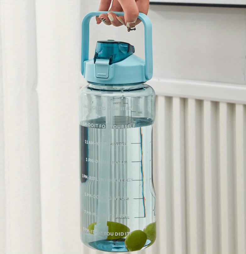 1pc Leakproof Insulated Water Bottle with Straw & Chug Lid - Durable with Storage Sleeve, Easy Carry Handle for All-Day Hydration - Perfect for Sports, Gym & Outdoor Activities