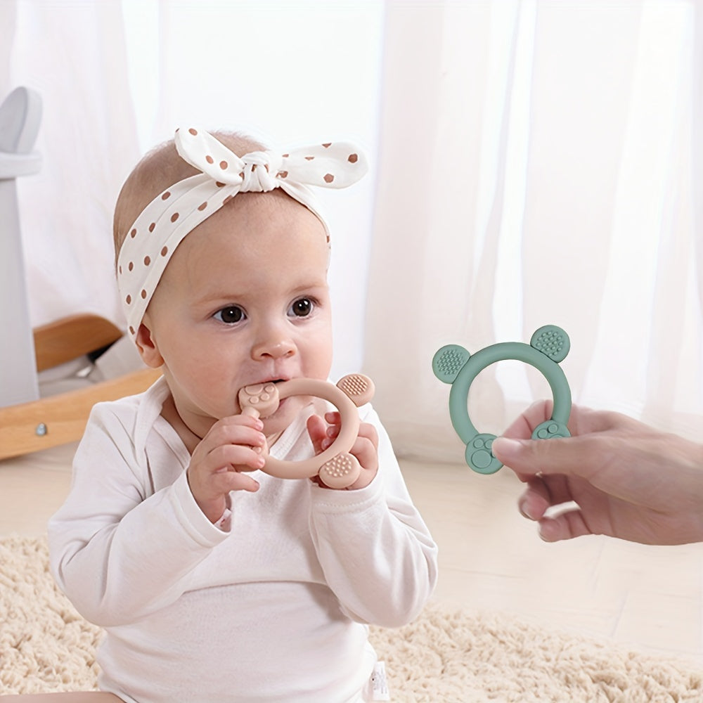 Silicone Baby Teethers for 0-3 Years - Food Grade, Boilable, Bite-Resistant Teething Toys - Machine Wash Safe Set for Infants