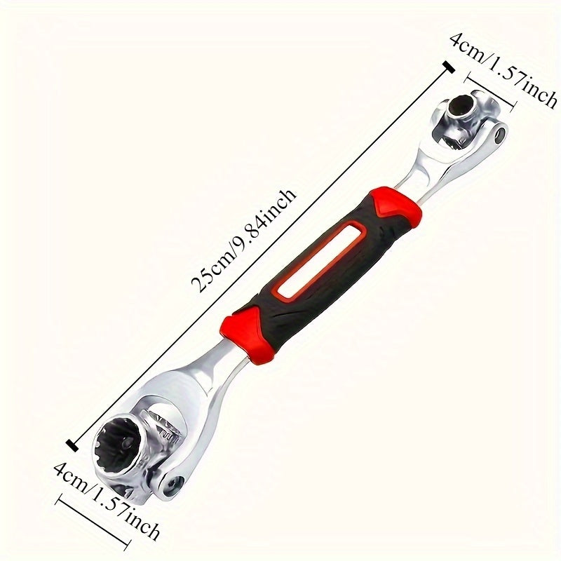 52-in-1 Adjustable Socket Wrench Set, Carbon Steel Multi-Functional Spanner,