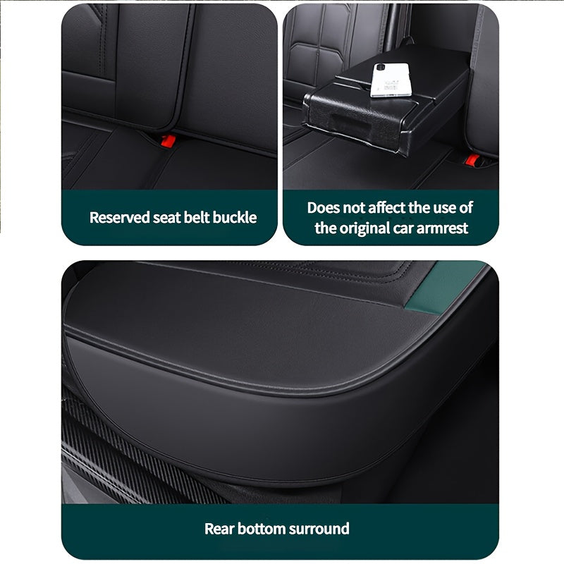 Universal PU Leather Car Seat Set, 5 Seat Full Set Car Seat Cover,