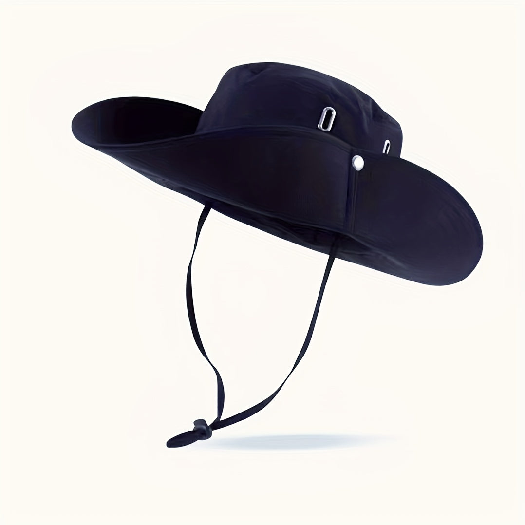 Wide Brim Fisherman Hat - djustable Unise Outdoor Sun Hat