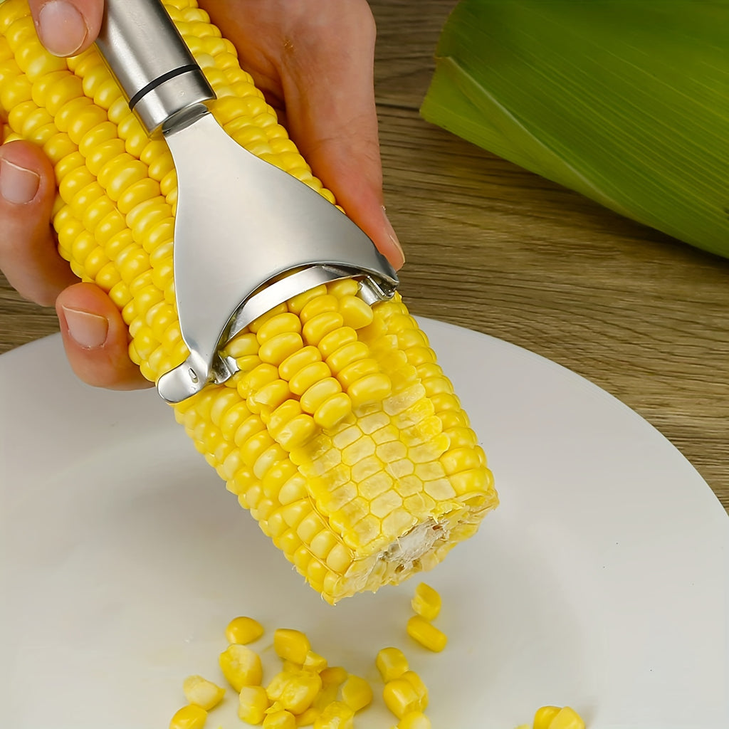 Ergonomic Stainless Steel Corn Cutter | Quick, Efficient Kernel Stripper with Comfort Grip