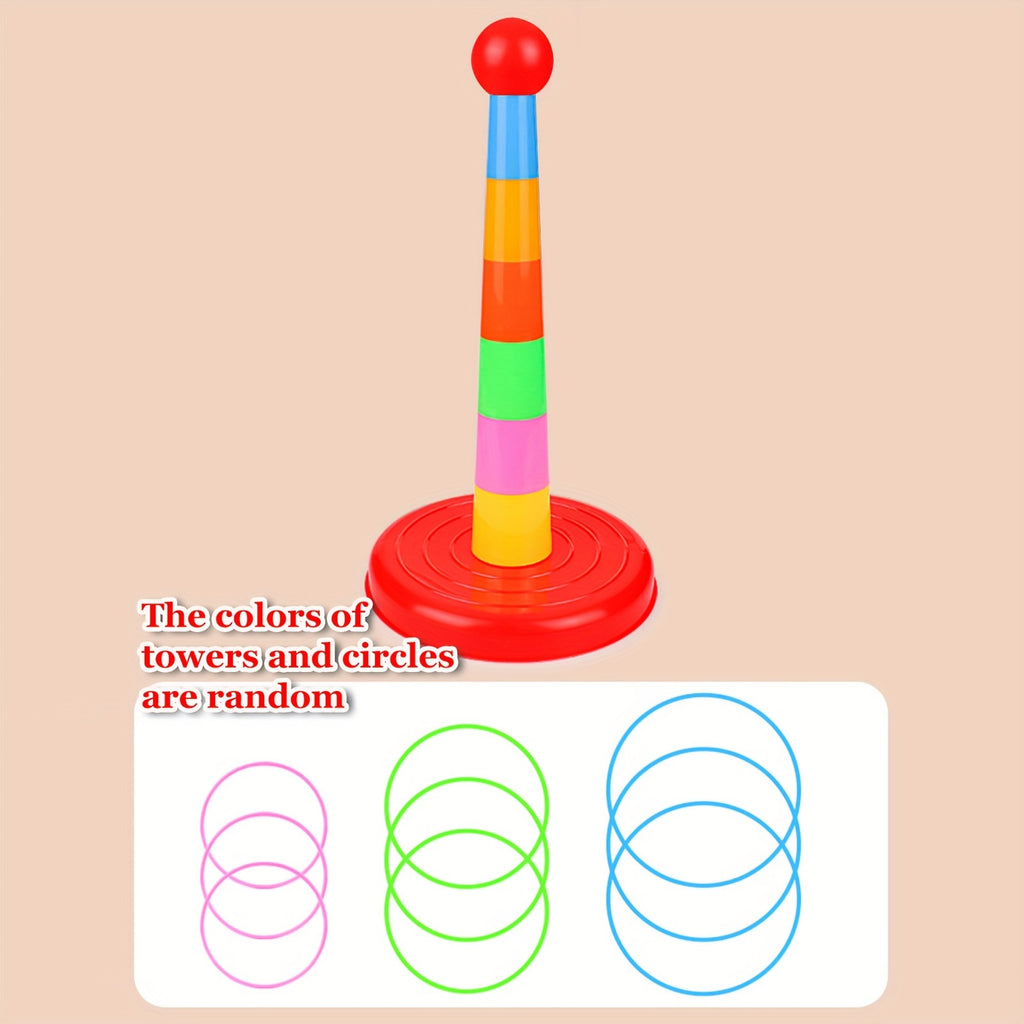 Interactive Children's Game Tower Toys with Throwing Rings for Parent-Child Leisure Games, Halloween Christmas Gift