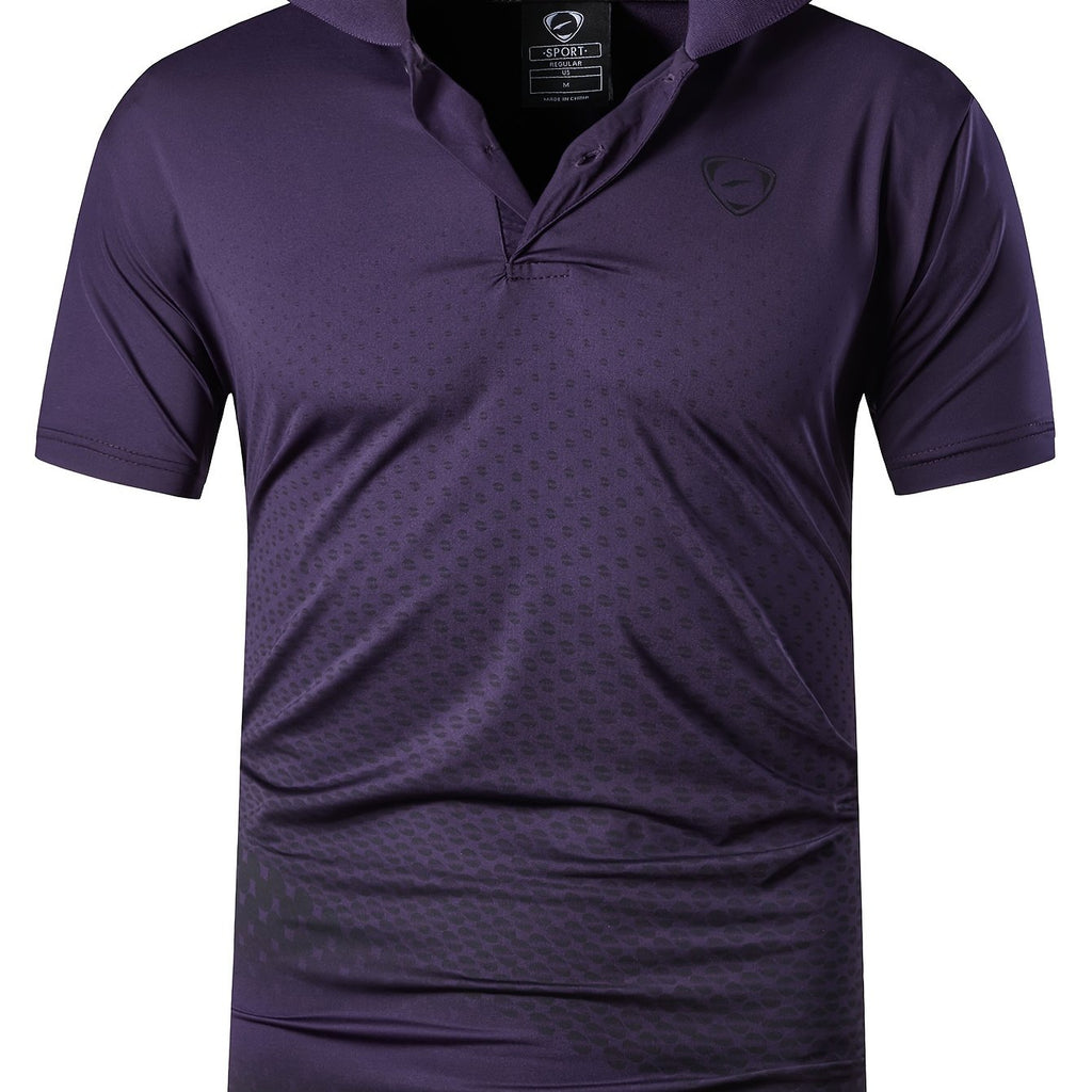 Jeansian Men's Lightweight Breathable Sport Shirt - Vibrant Orange All-Over Dot Print