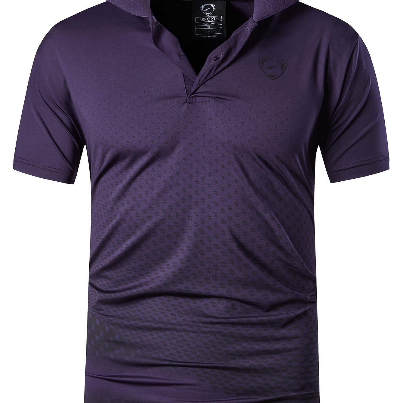 Jeansian Men's Lightweight Breathable Sport Shirt - Vibrant Orange All-Over Dot Print