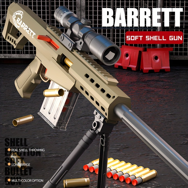 Toy Gun With Soft Bullets, Toys Foam Blaster With 10 Pcs EVA Darts&10pcs Bullet Shell, Shooting Games Education Toy Model For 8, 9, 14+ Kids Boys Christmas&Halloween Gifts