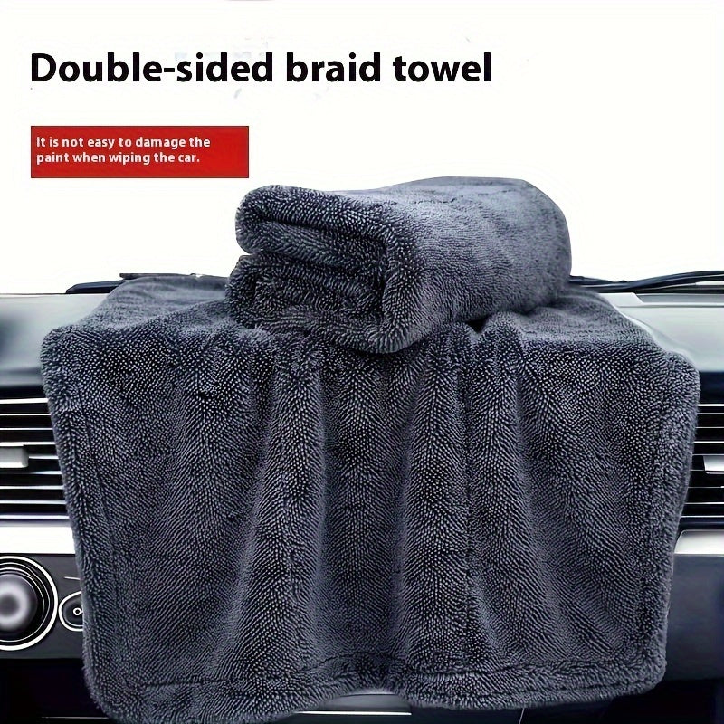 Twist Pigtail Towel Polyester Brocade Cleaning Towel,