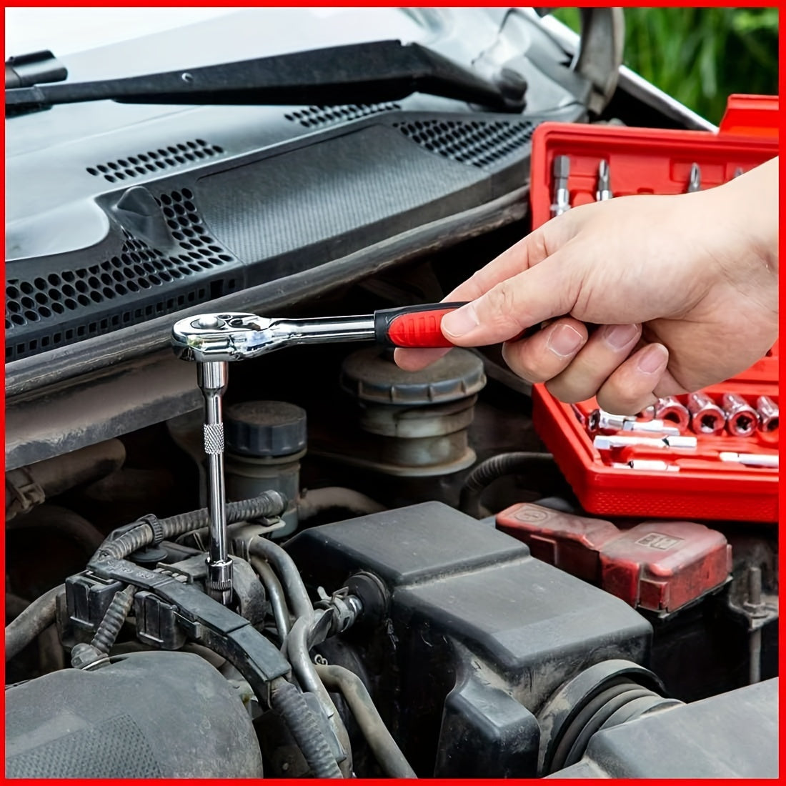 46pcs Socket Ratchet Wrench Set - Powerful 1/4 Inch Drive, Versatile Socket Ratchet,