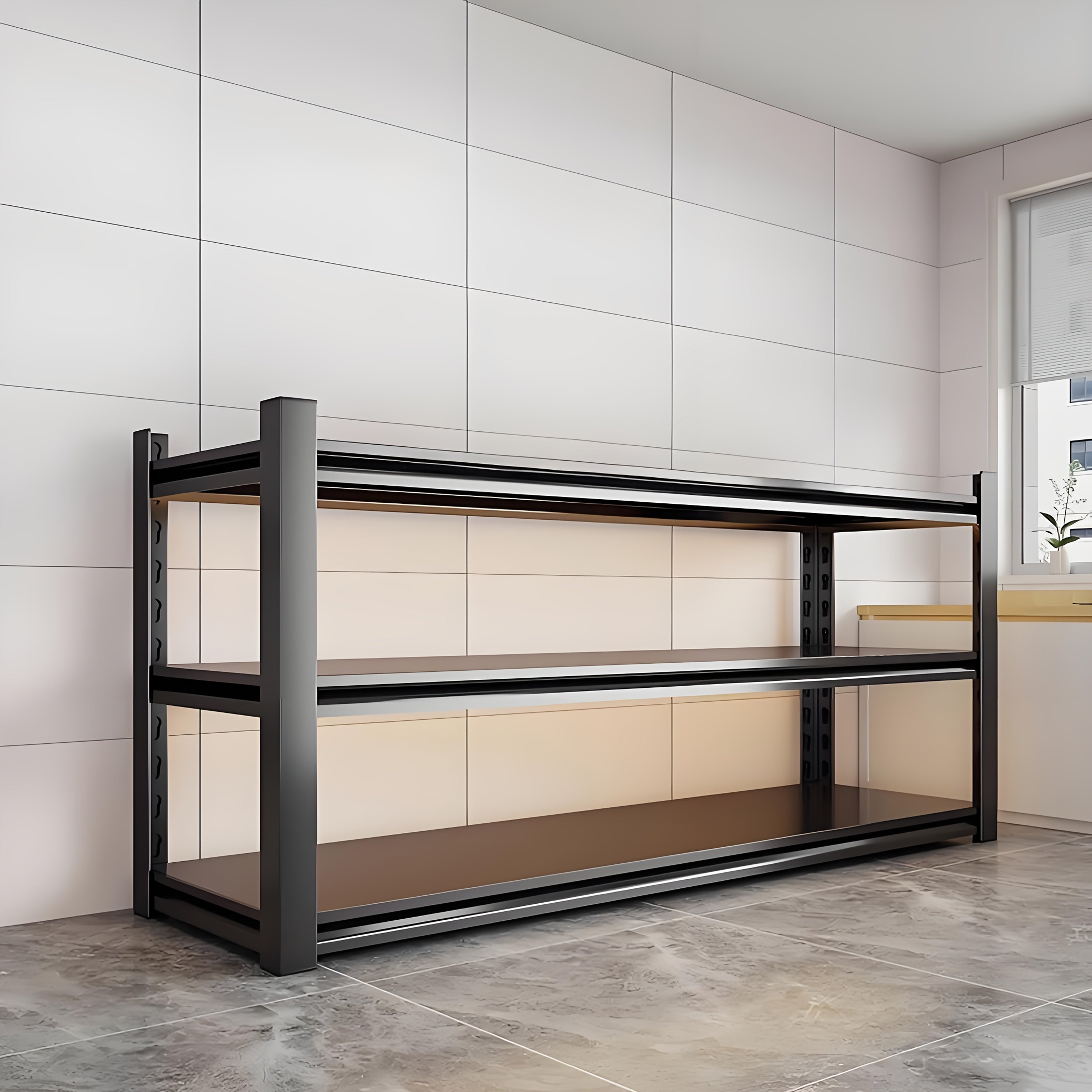 Heavy Duty Adjustable Garage Shelving Unit - 1600LB Capacity, Extra Wide 35.5"