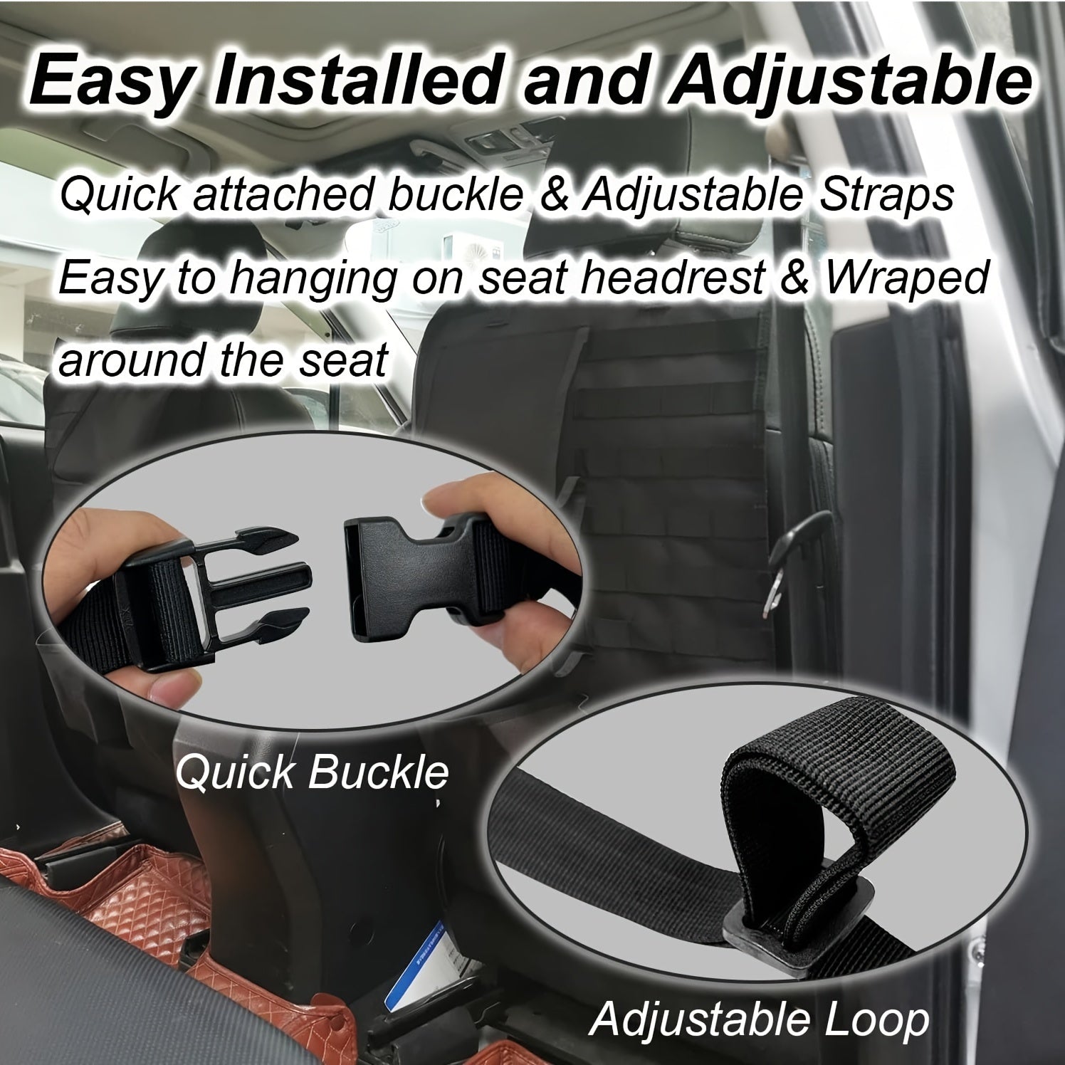 Automotive Gun Racks Vehicle Seat Back Rifle Gun Holder for Hunting Accessories Storage and Organizer, Deer/Duck Hunting Gift for Men